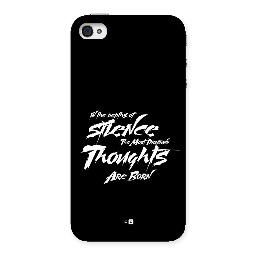 Silent Thoughts Back Case for iPhone 4 4s