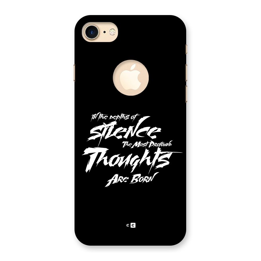 Silent Thoughts Back Case for iPhone 7 Logo Cut