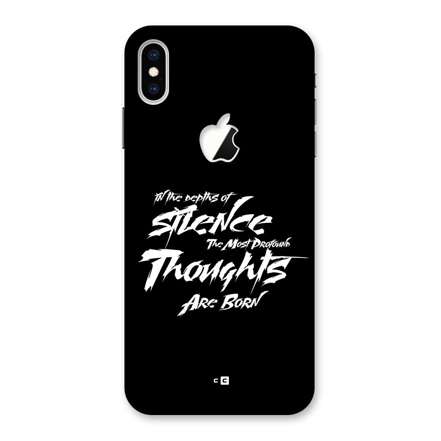 Silent Thoughts Back Case for iPhone XS Max Apple Cut