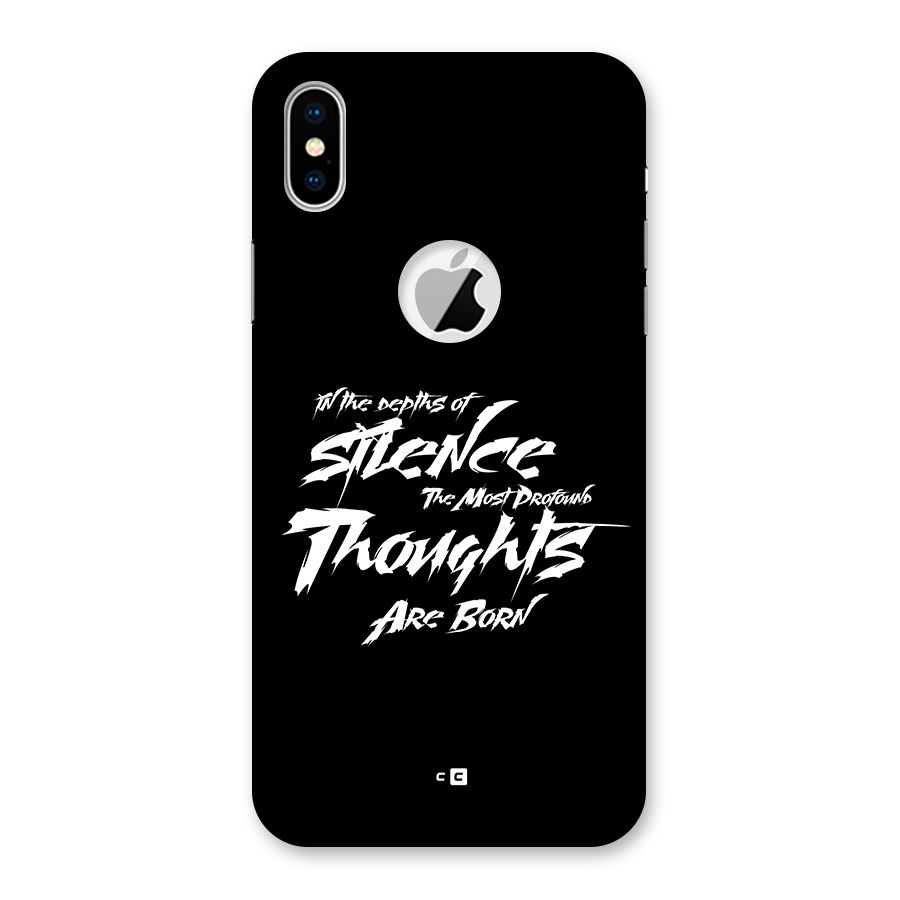 Silent Thoughts Back Case for iPhone X Logo Cut