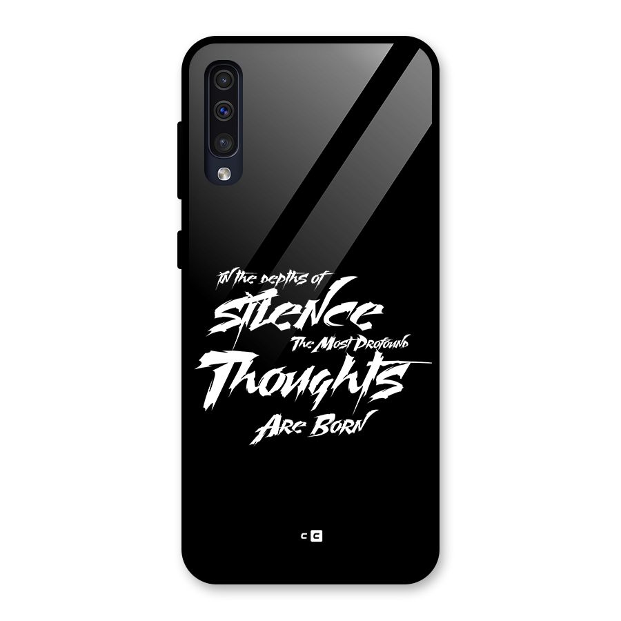 Silent Thoughts Glass Back Case for Galaxy A30s