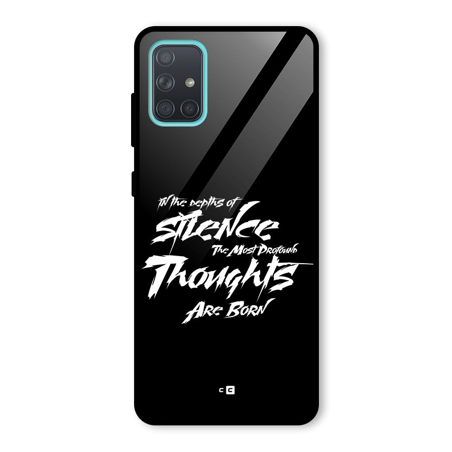 Silent Thoughts Glass Back Case for Galaxy A71