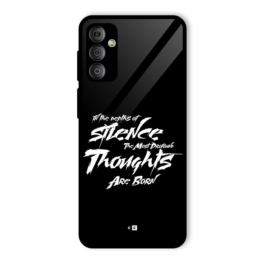 Silent Thoughts Glass Back Case for Galaxy F23