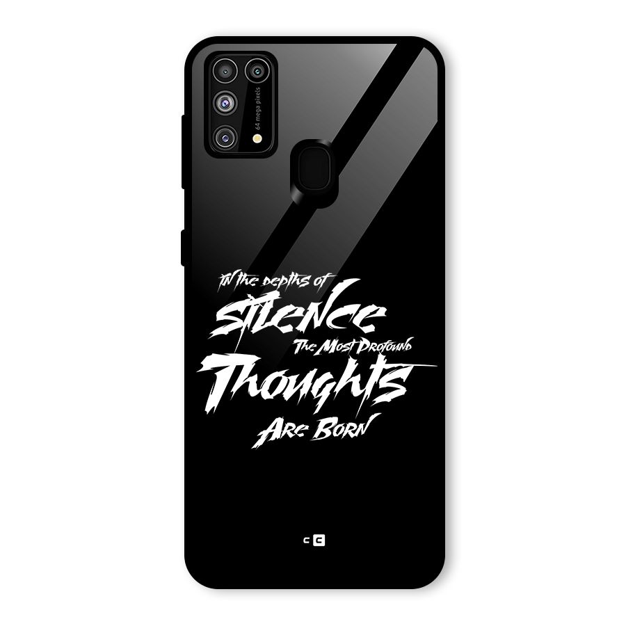Silent Thoughts Glass Back Case for Galaxy F41