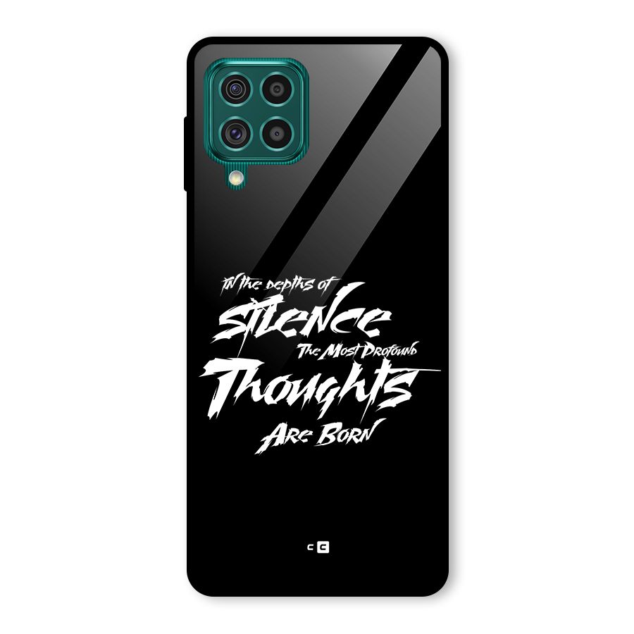 Silent Thoughts Glass Back Case for Galaxy F62