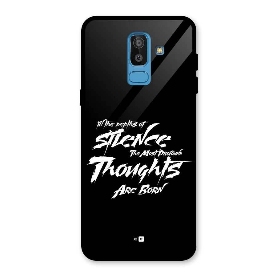Silent Thoughts Glass Back Case for Galaxy J8