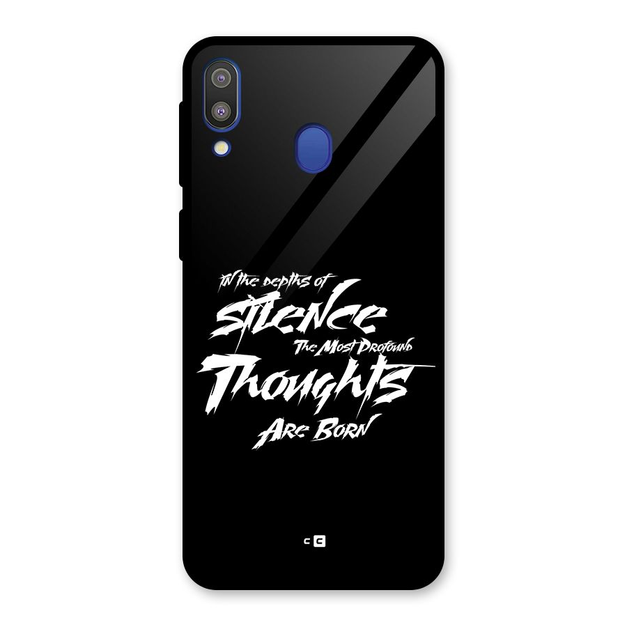 Silent Thoughts Glass Back Case for Galaxy M20