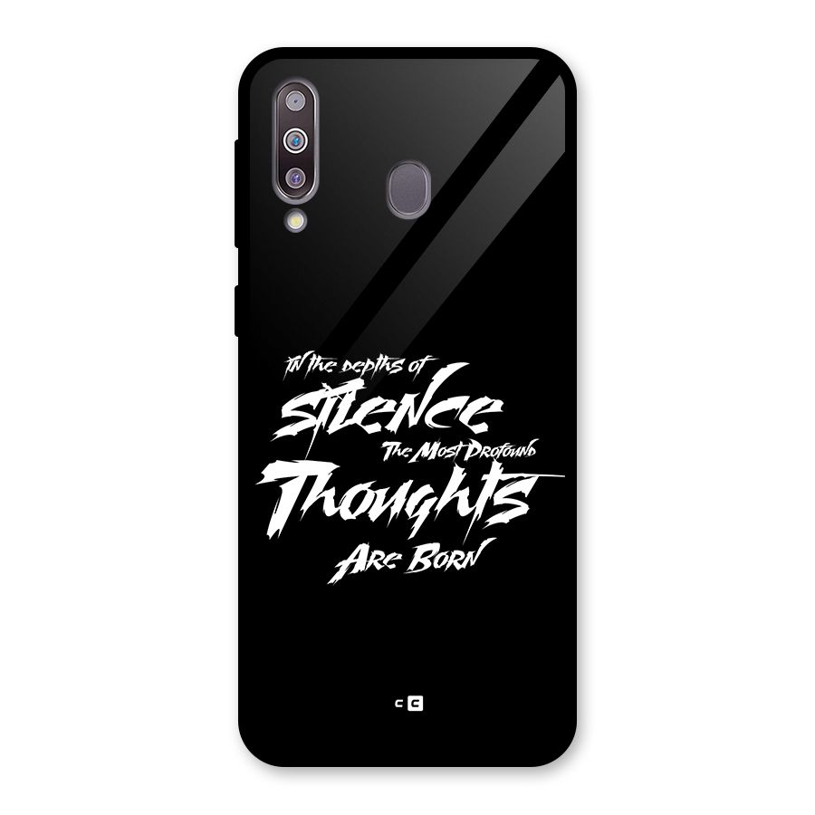 Silent Thoughts Glass Back Case for Galaxy M30