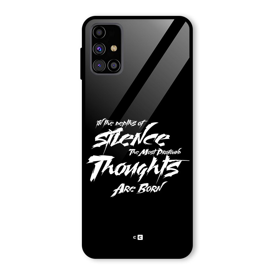 Silent Thoughts Glass Back Case for Galaxy M31s