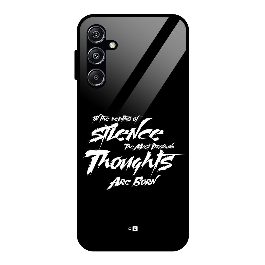 Silent Thoughts Glass Back Case for Galaxy M34 5G