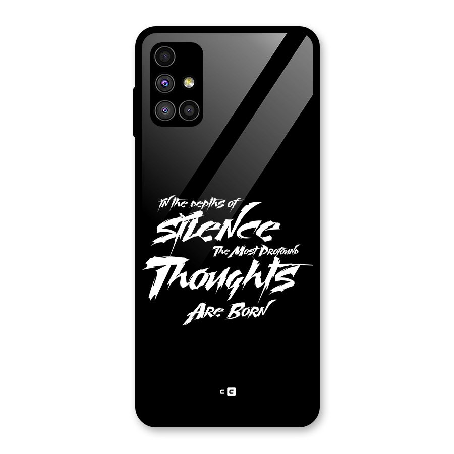 Silent Thoughts Glass Back Case for Galaxy M51