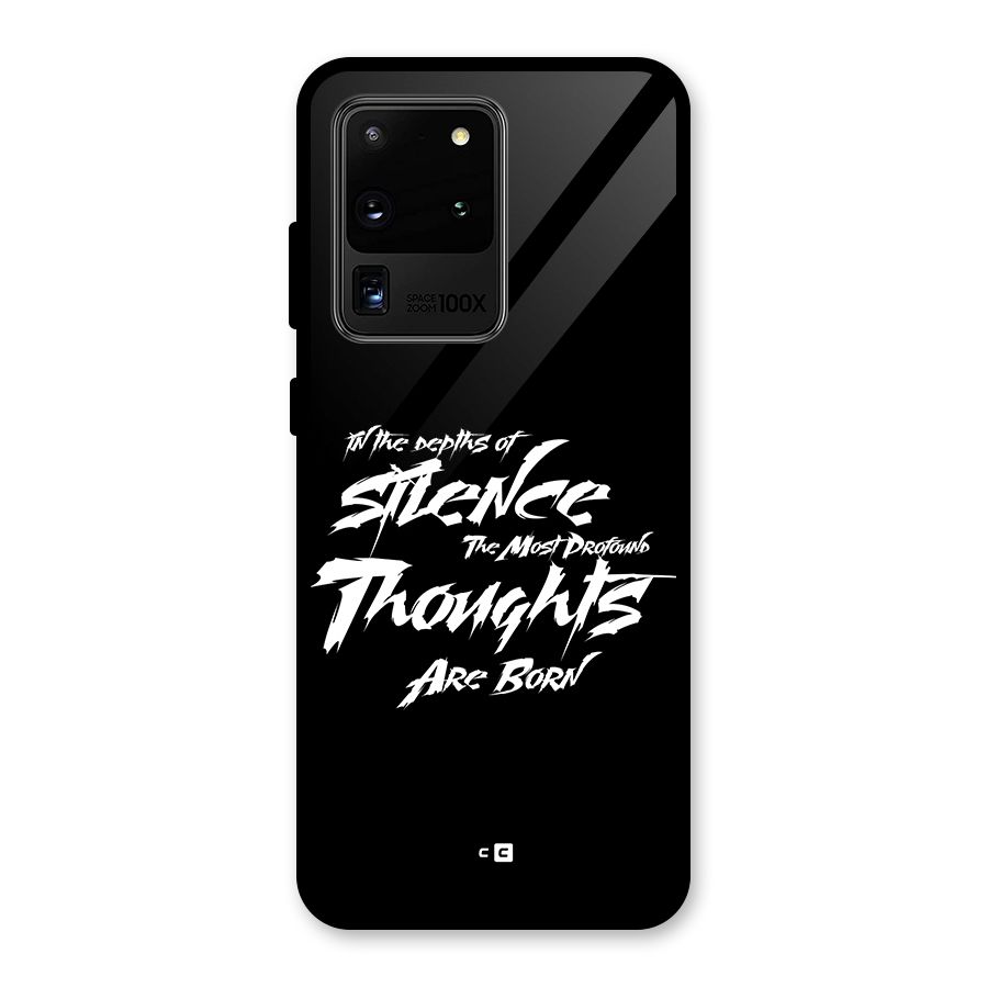 Silent Thoughts Glass Back Case for Galaxy S20 Ultra