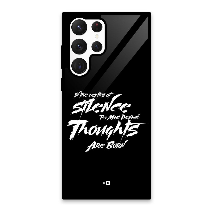 Silent Thoughts Glass Back Case for Galaxy S22 Ultra 5G