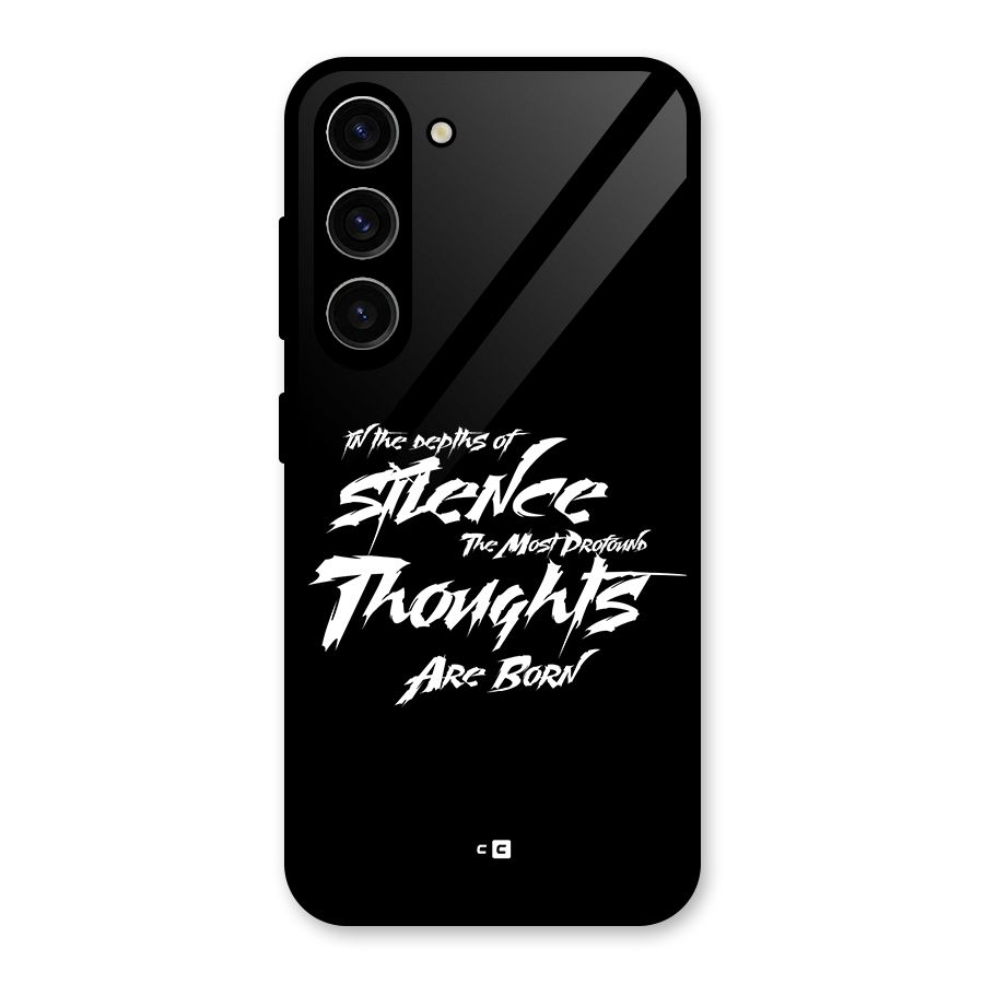 Silent Thoughts Glass Back Case for Galaxy S23