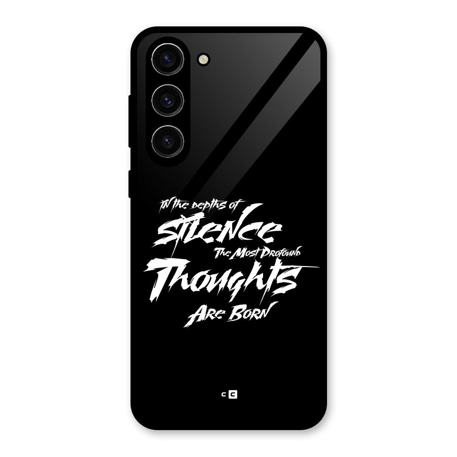 Silent Thoughts Glass Back Case for Galaxy S23 Plus