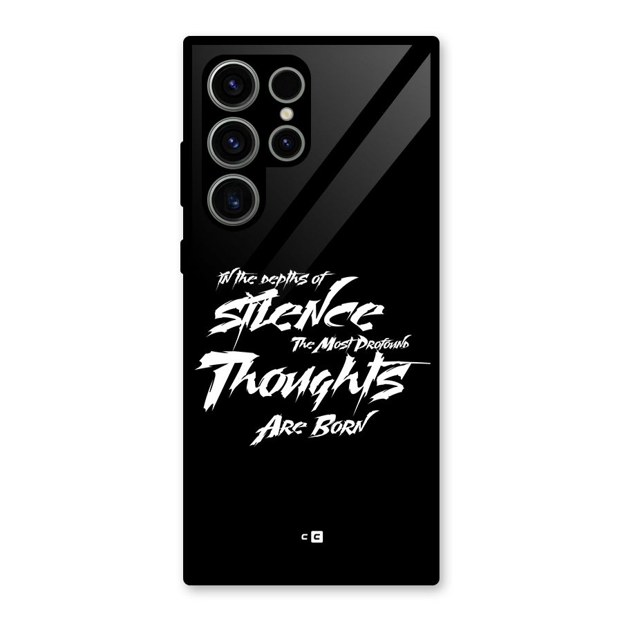 Silent Thoughts Glass Back Case for Galaxy S23 Ultra