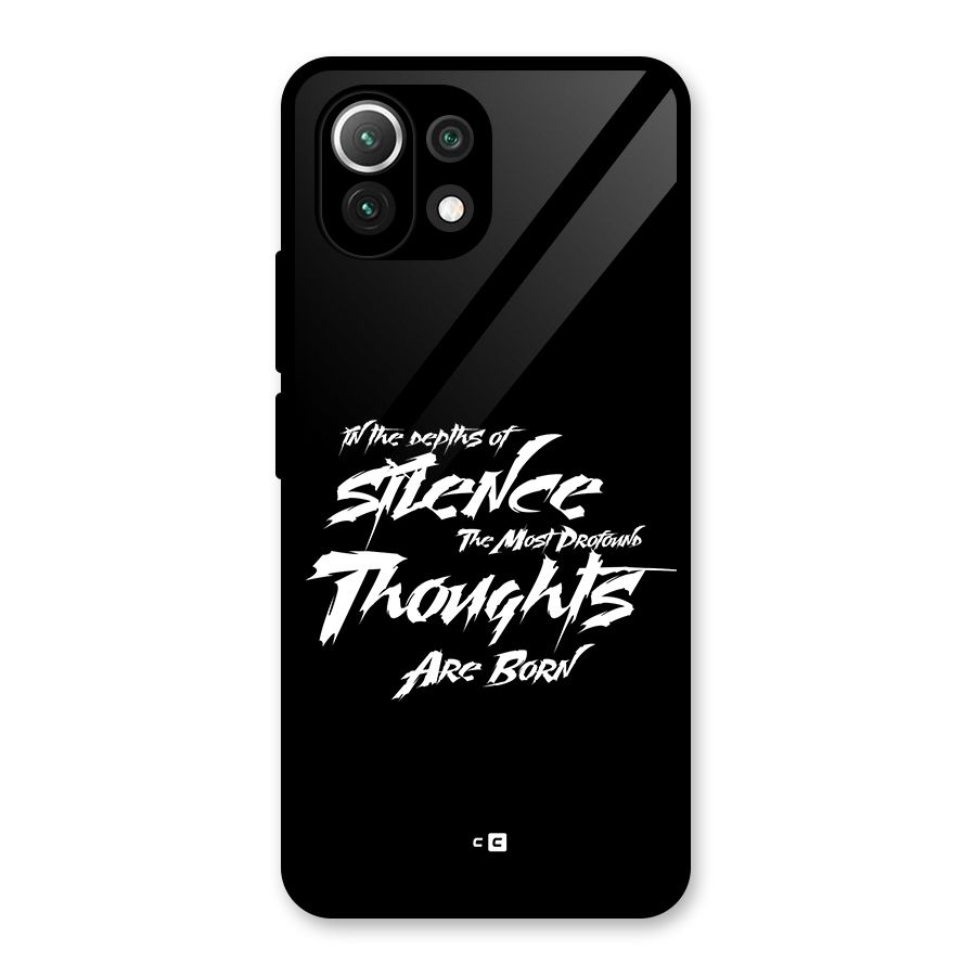 Silent Thoughts Glass Back Case for Mi 11 Lite NE 5G