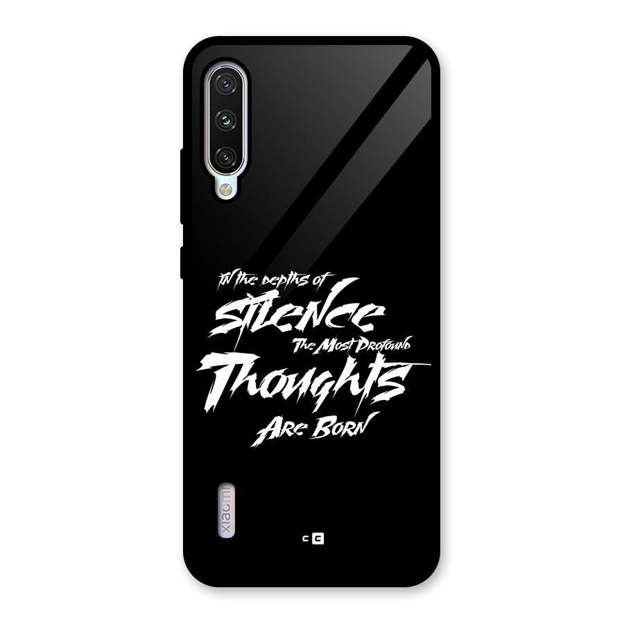 Silent Thoughts Glass Back Case for Mi A3
