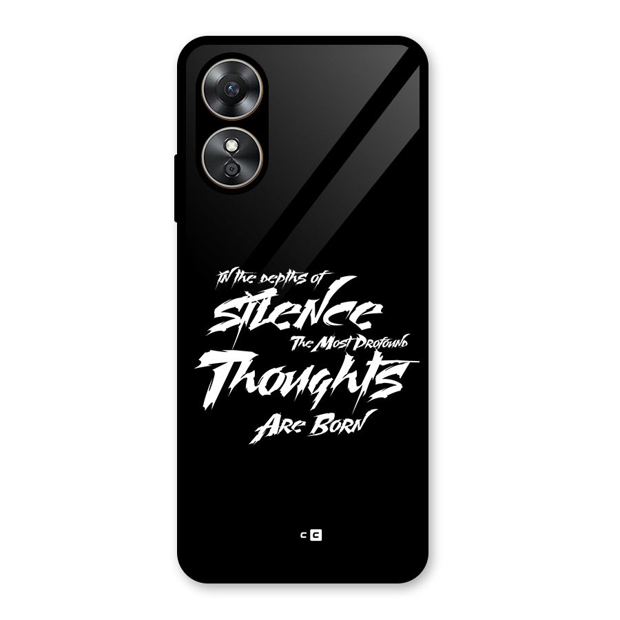 Silent Thoughts Glass Back Case for Oppo A17