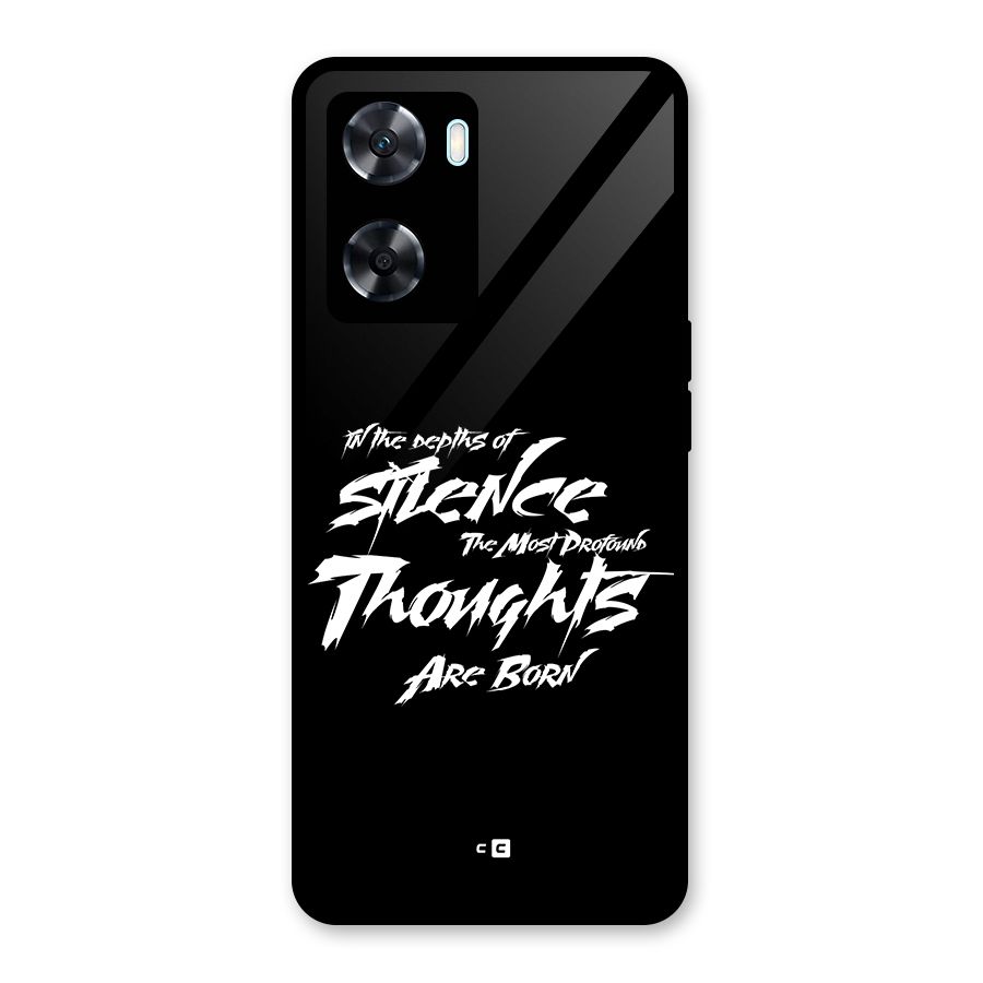 Silent Thoughts Glass Back Case for Oppo A77
