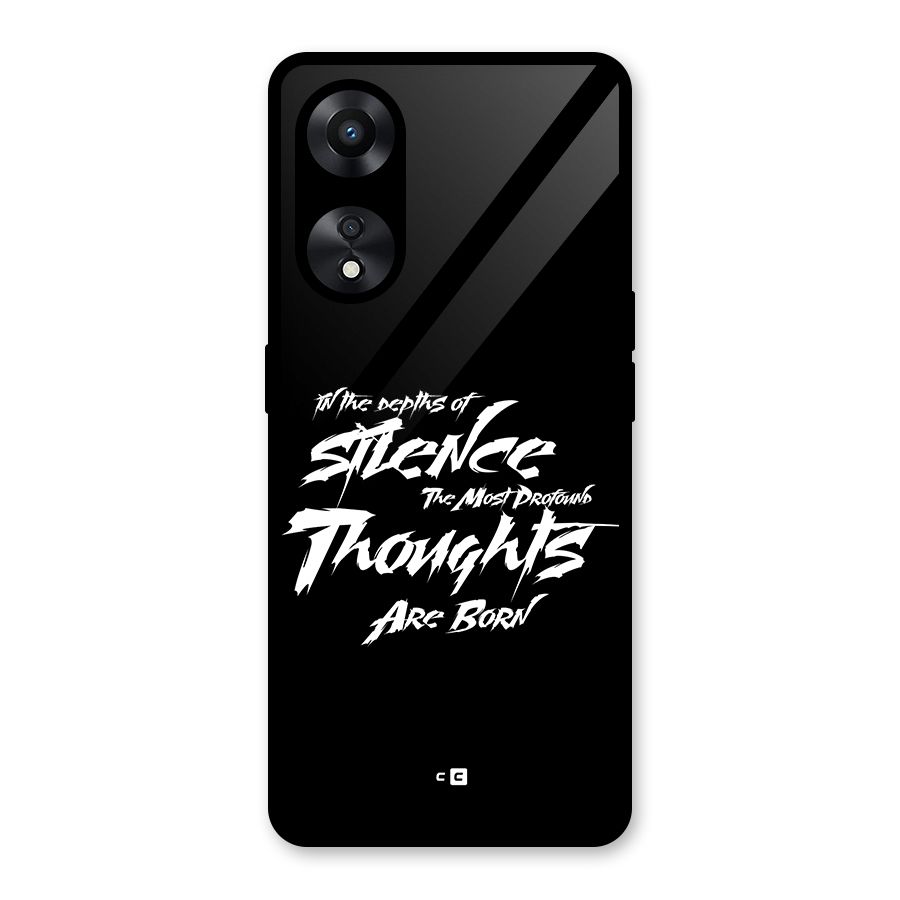 Silent Thoughts Glass Back Case for Oppo A78