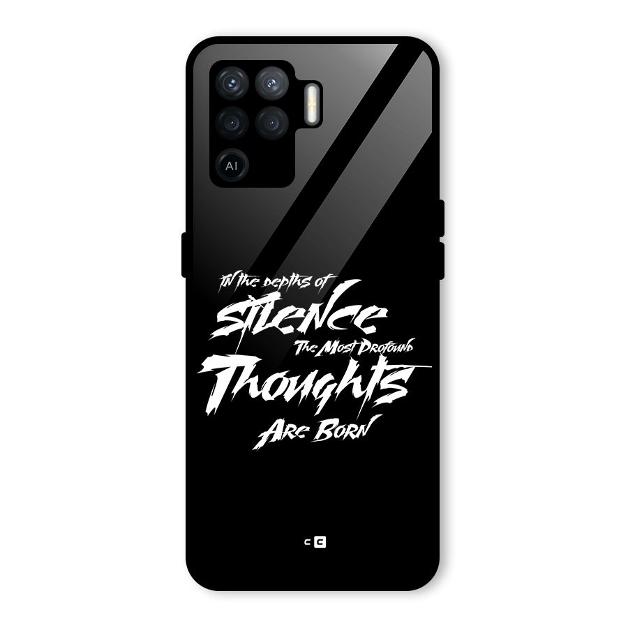Silent Thoughts Glass Back Case for Oppo F19 Pro