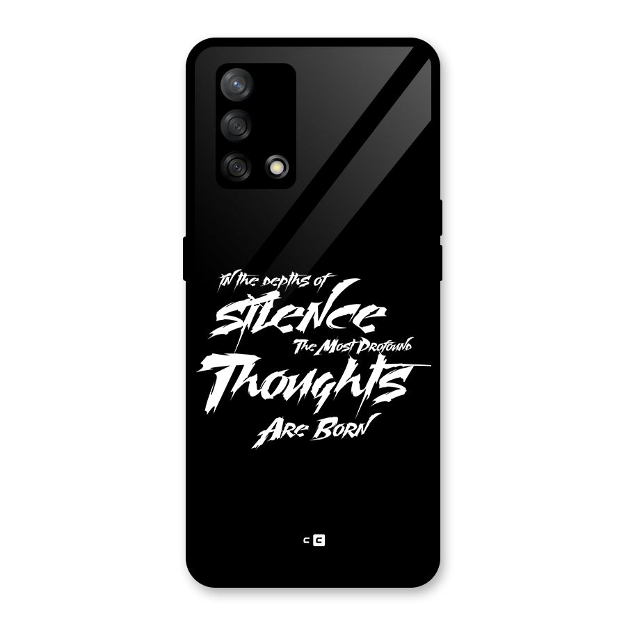 Silent Thoughts Glass Back Case for Oppo F19s