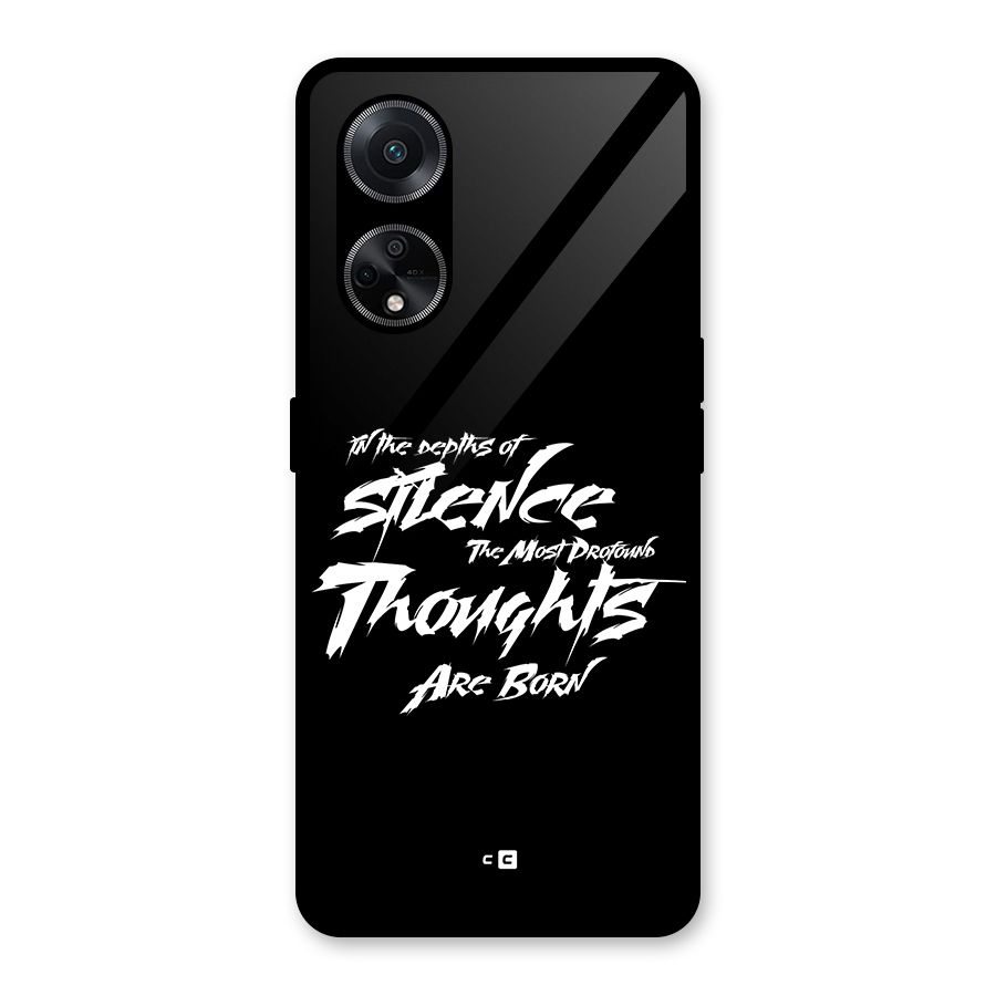 Silent Thoughts Glass Back Case for Oppo F23