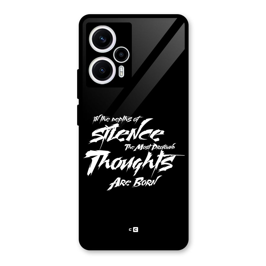 Silent Thoughts Glass Back Case for Poco F5