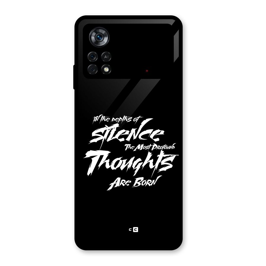 Silent Thoughts Glass Back Case for Poco X4 Pro 5G