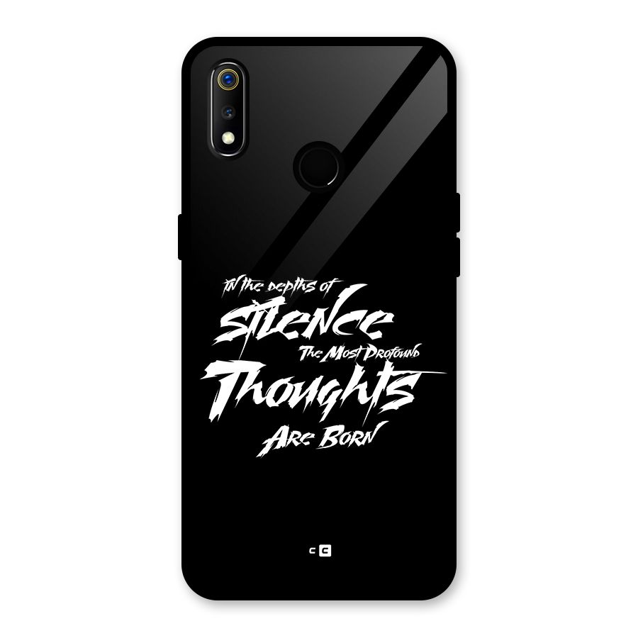 Silent Thoughts Glass Back Case for Realme 3