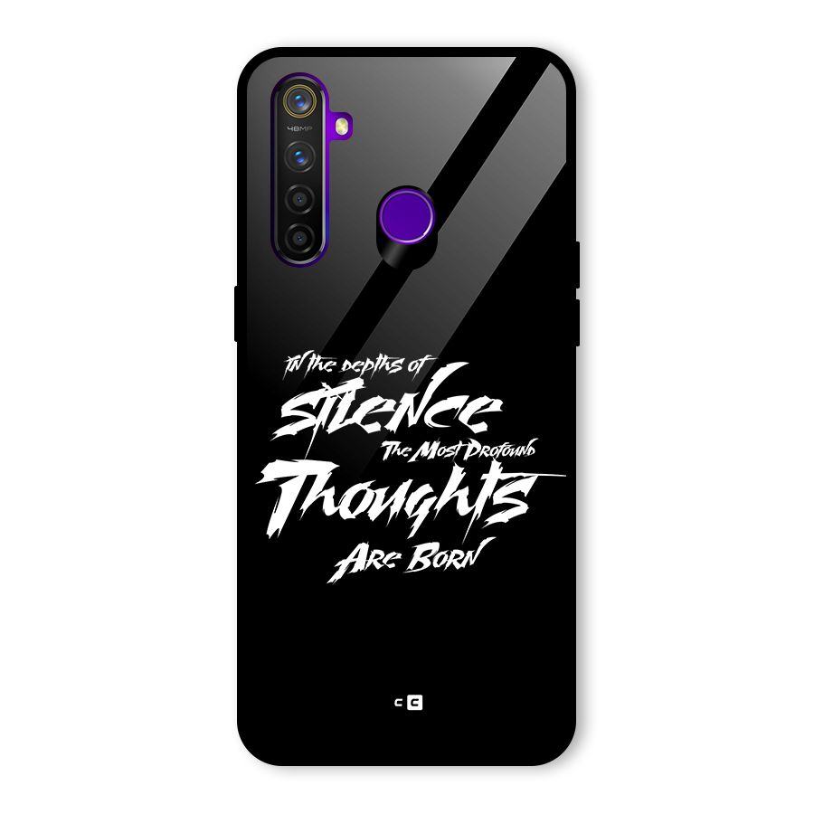 Silent Thoughts Glass Back Case for Realme 5 Pro