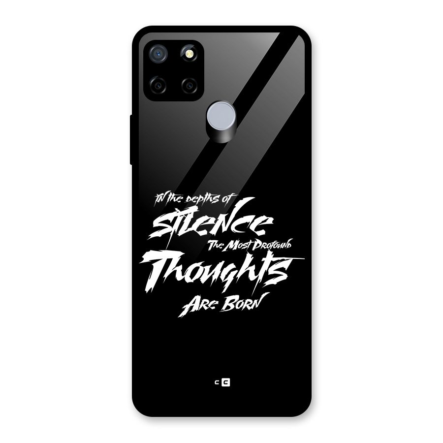 Silent Thoughts Glass Back Case for Realme Narzo 30A