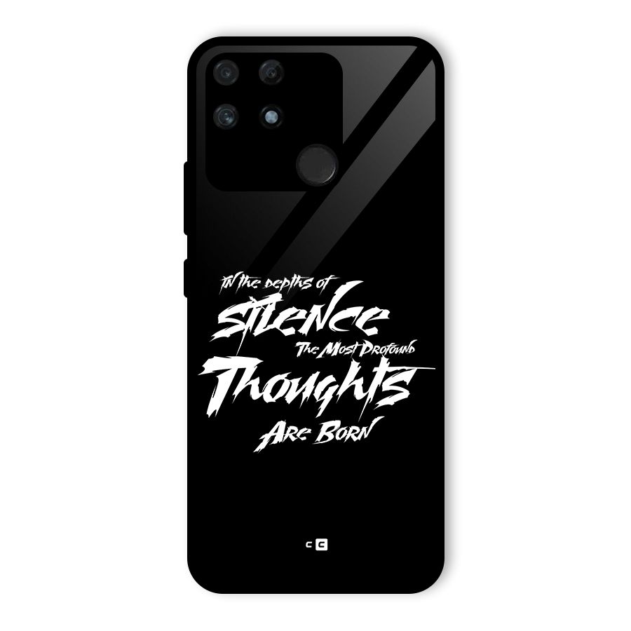 Silent Thoughts Glass Back Case for Realme Narzo 50A