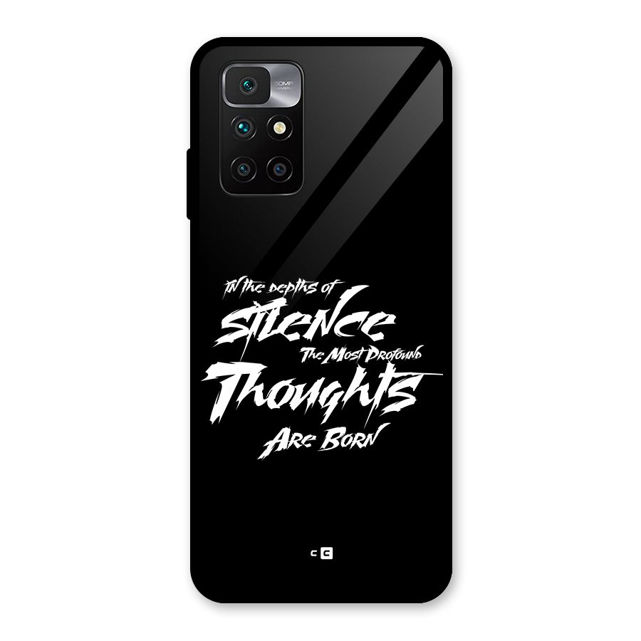 Silent Thoughts Glass Back Case for Redmi 10 Prime