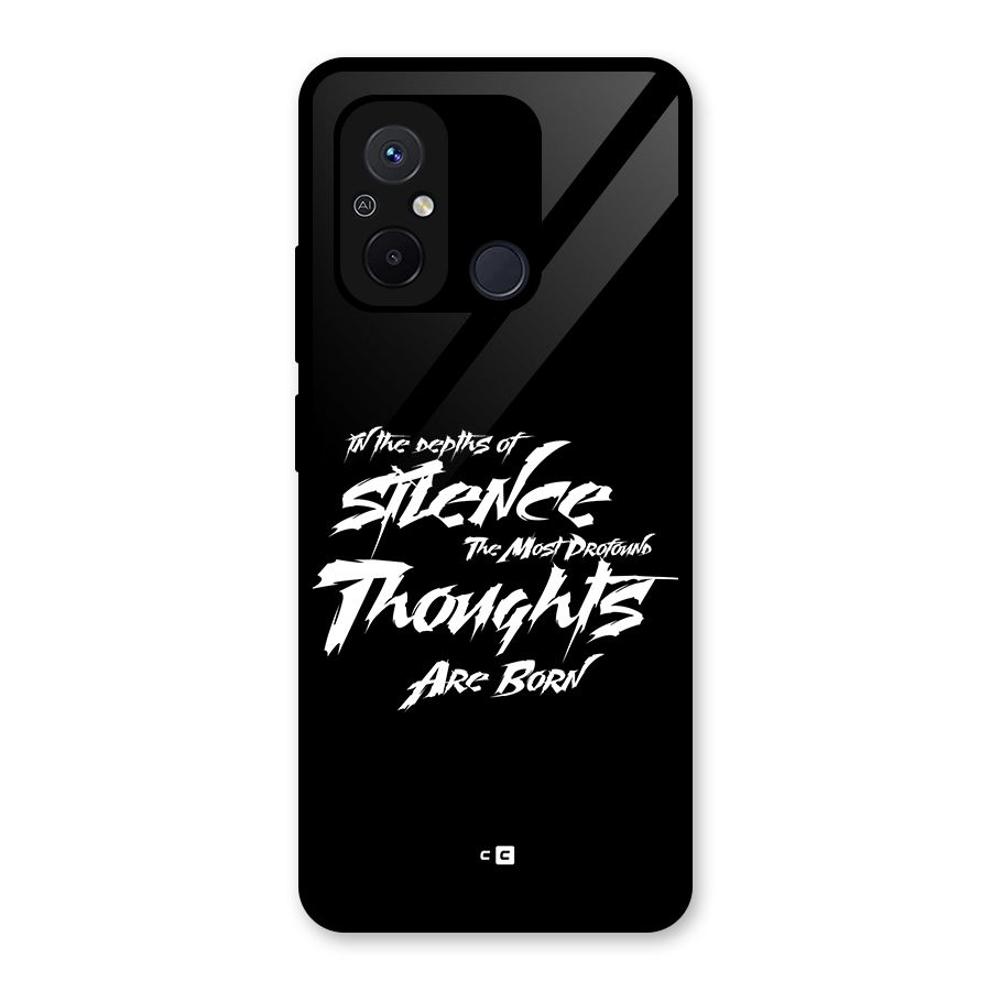 Silent Thoughts Glass Back Case for Redmi 12C