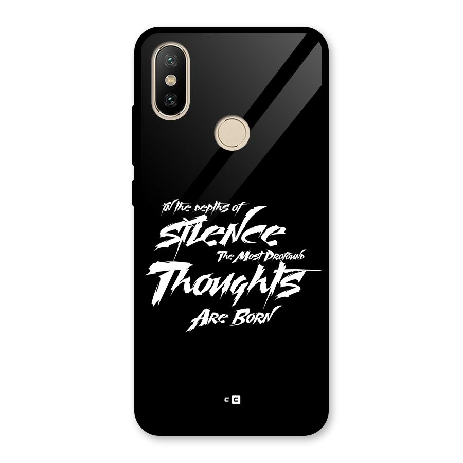 Silent Thoughts Glass Back Case for Redmi A2