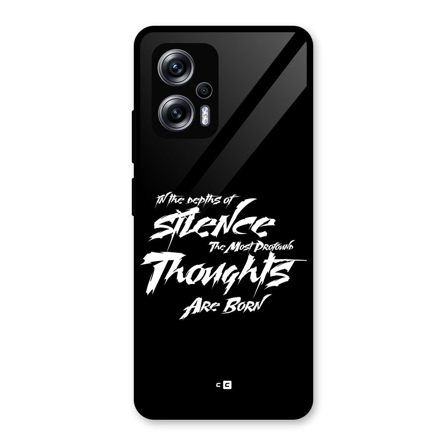 Silent Thoughts Glass Back Case for Redmi K50i