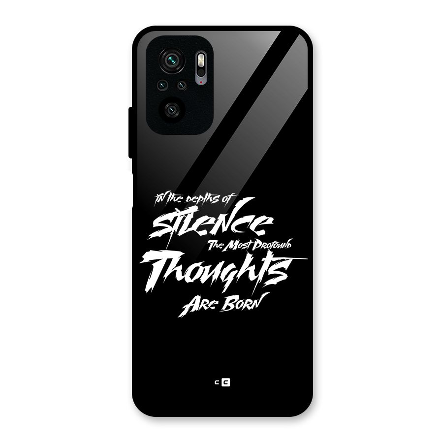 Silent Thoughts Glass Back Case for Redmi Note 10S