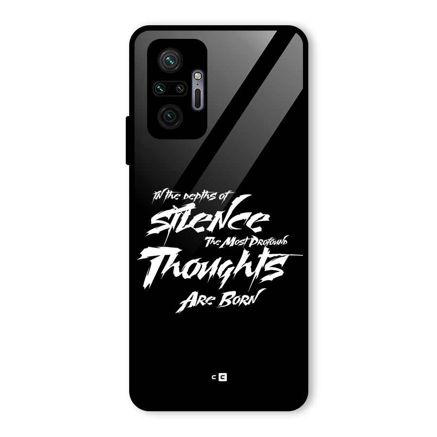 Silent Thoughts Glass Back Case for Redmi Note 10 Pro