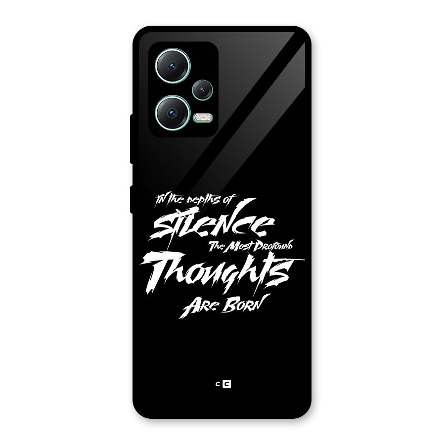 Silent Thoughts Glass Back Case for Redmi Note 12 5G