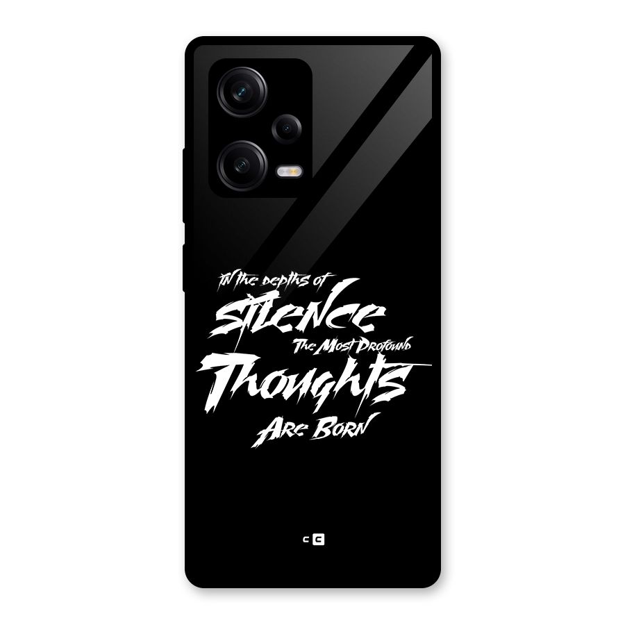 Silent Thoughts Glass Back Case for Redmi Note 12 Pro