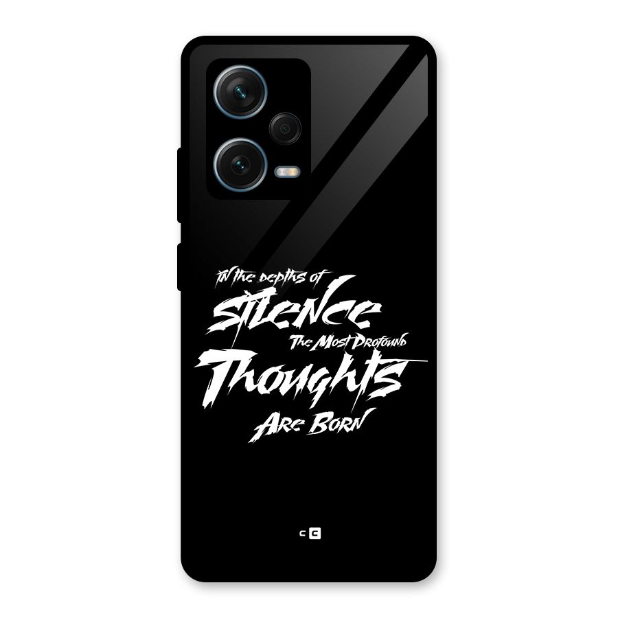 Silent Thoughts Glass Back Case for Redmi Note 12 Pro Plus 5G