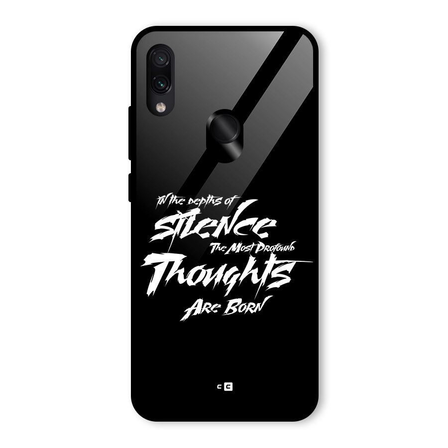Silent Thoughts Glass Back Case for Redmi Note 7S