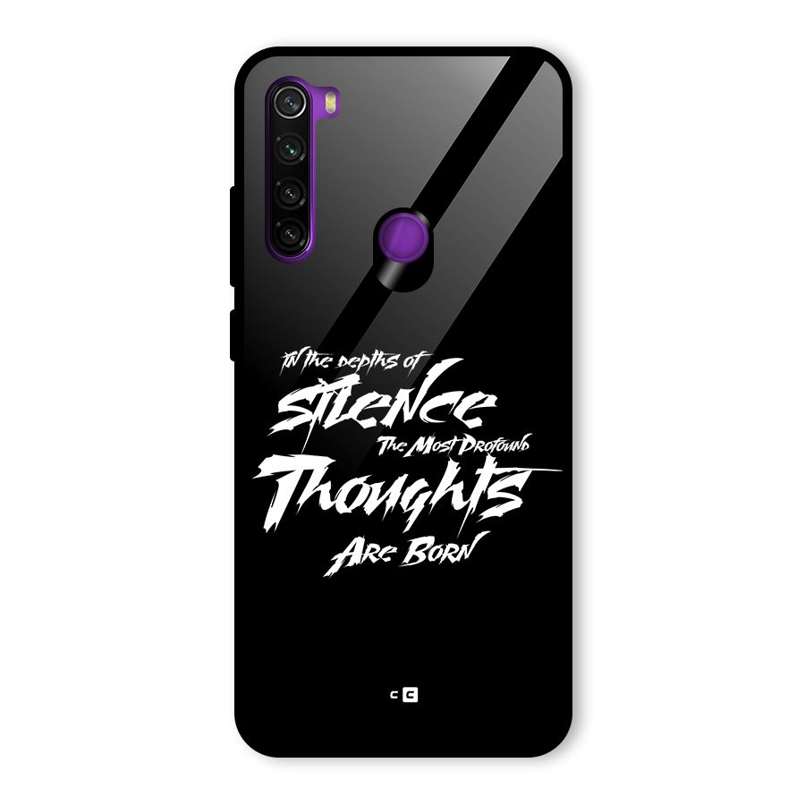 Silent Thoughts Glass Back Case for Redmi Note 8