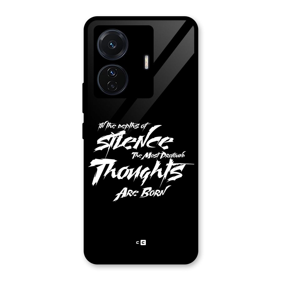 Silent Thoughts Glass Back Case for Vivo T1 Pro