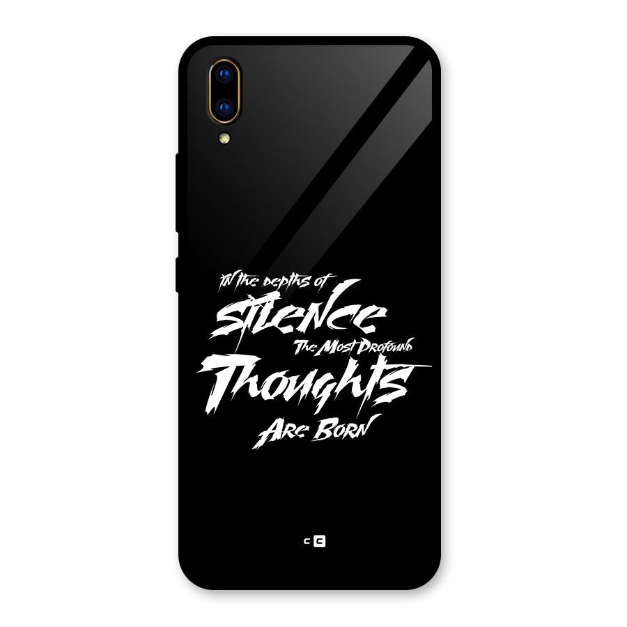 Silent Thoughts Glass Back Case for Vivo V11 Pro