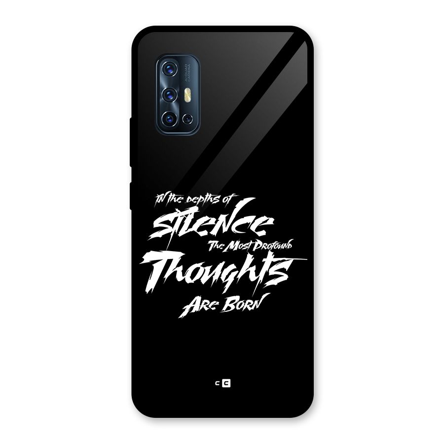 Silent Thoughts Glass Back Case for Vivo V17