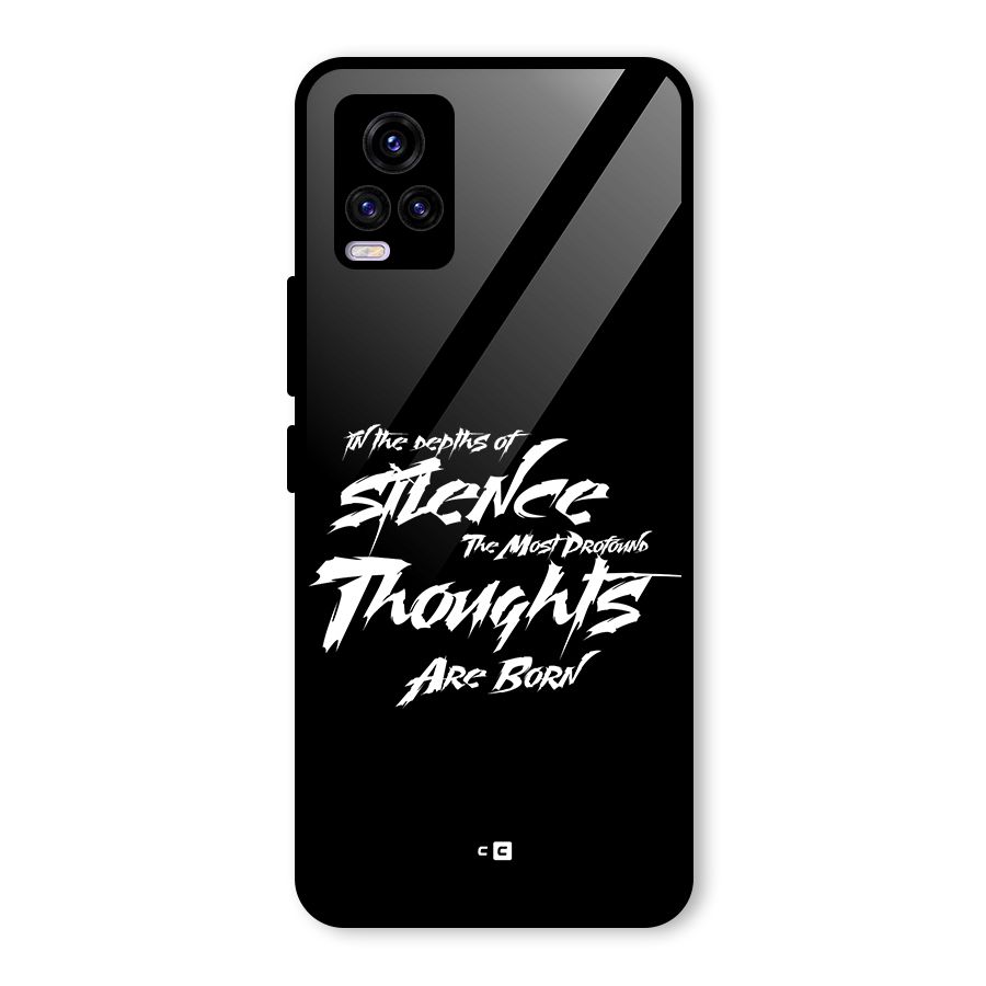 Silent Thoughts Glass Back Case for Vivo V20