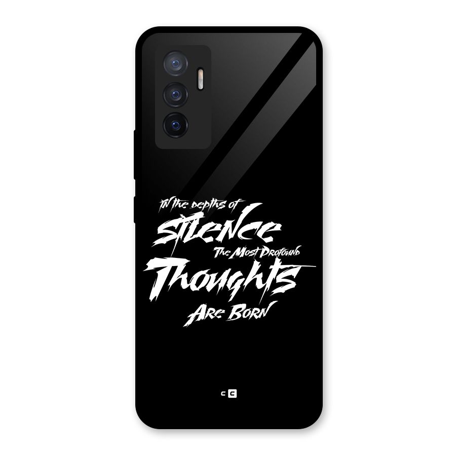 Silent Thoughts Glass Back Case for Vivo V23e